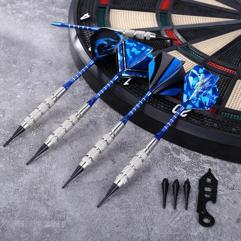 GWHOLE Soft Tip Darts Set, 12pcs Aluminum Metal Body Professional Darts Plastic Tip with 16 Dart Flights and 200 Plastic Tips for Adult Electronic Board Bar Supply - Image 5